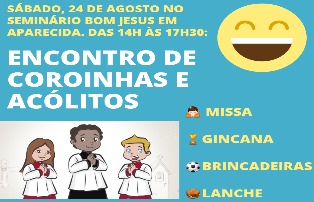 Pastoral Vocacional promove encontro de Coroinhas e Acólitos